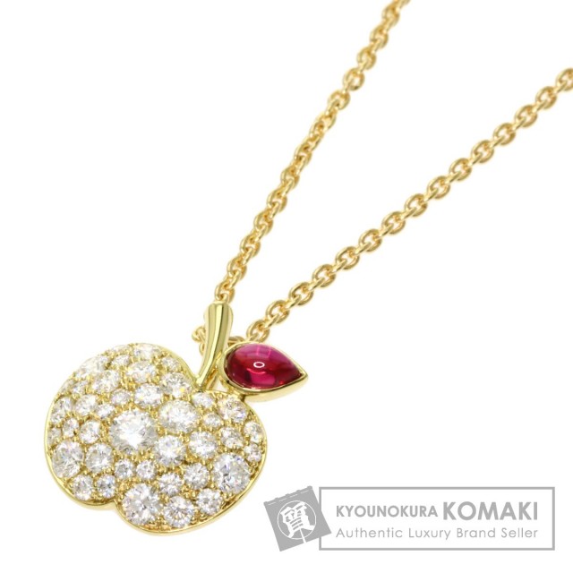 Gimel ギメル ルビー ダイヤモンド アップルモチーフ ネックレス 18K 