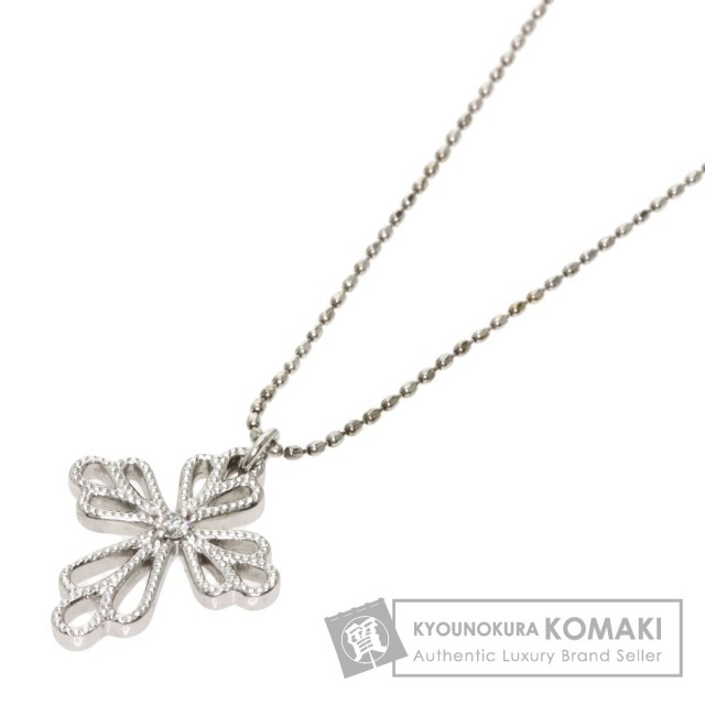 4℃ ヨンドシー ダイヤモンド ネックレス K18ホワイトゴールド