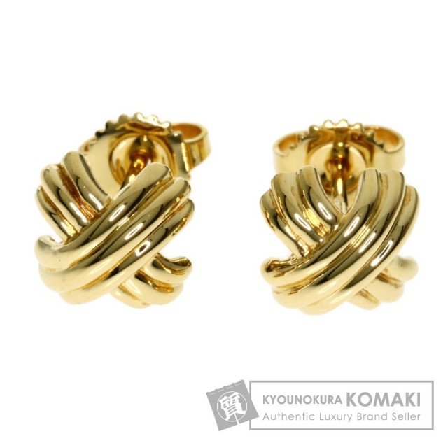 美品 ティファニー シグネチャー ピアス パール ダイヤモンド 750  