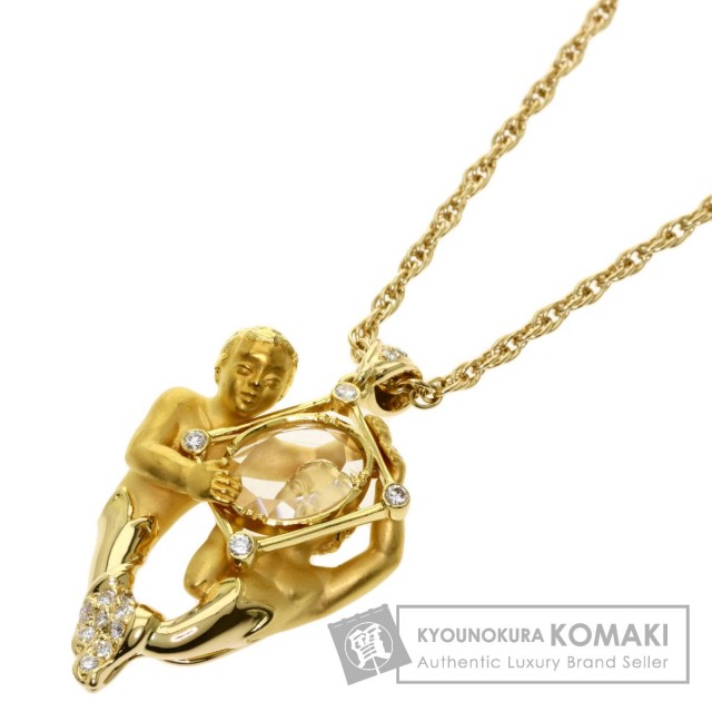 CarrerayCarreraカレライカレラ天使モチーフダイヤモンドネックレスK18 