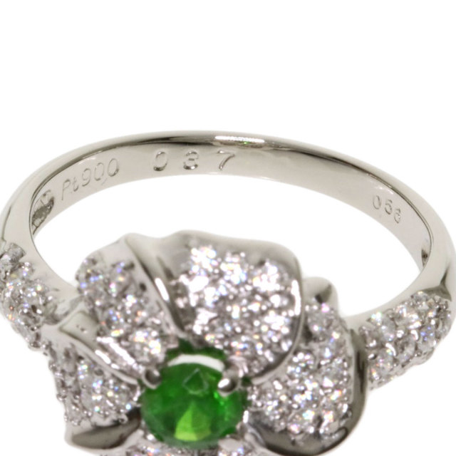 0.37ct デマントイドガーネット ダイヤモンド リング・指輪 プラチナ  