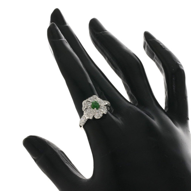 0.37ct デマントイドガーネット ダイヤモンド リング・指輪 プラチナ  