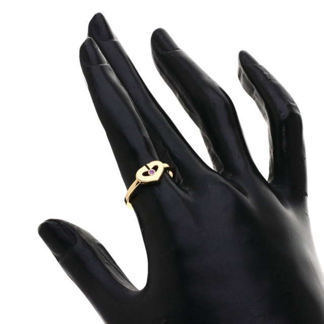 CARTIER カルティエ Cハートリング ピンクサファイア #52 リング・指輪 