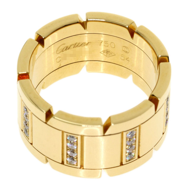 CARTIERカルティエタンクフランセーズLMハーフダイヤモンド#54リング 