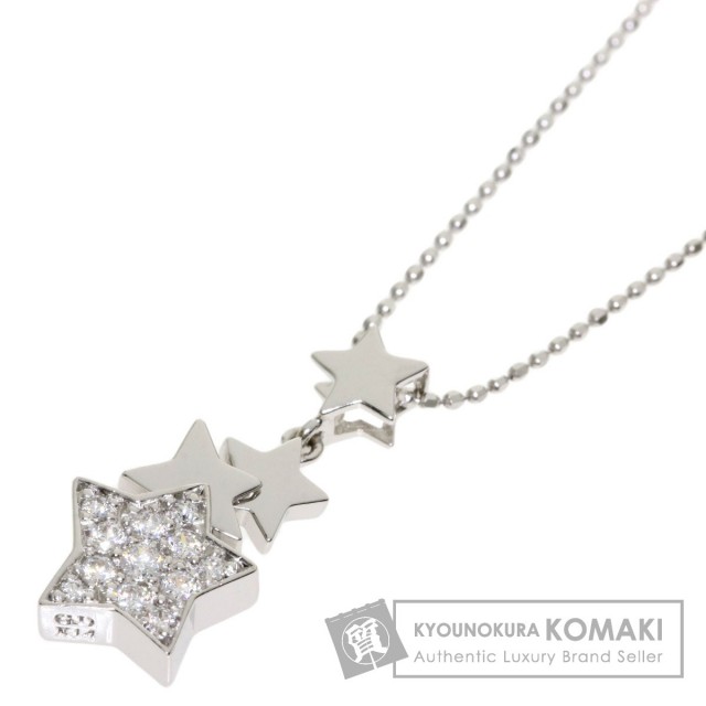 ポラリス キュービックジルコニア ネックレス K14ホワイトゴールド 3.2  