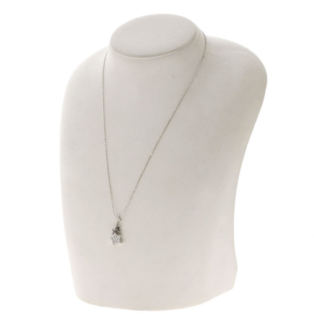 ポラリス キュービックジルコニア ネックレス K14ホワイトゴールド 3.2  