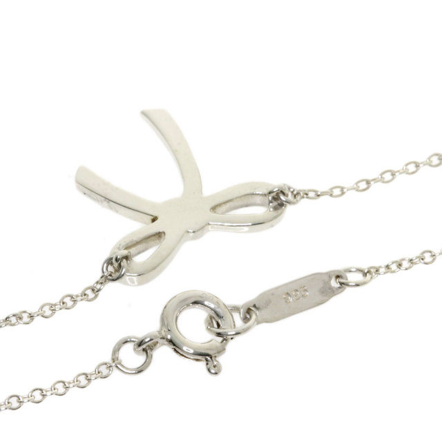 TIFFANY&Co.ティファニーボウリボンネックレスシルバーレディース