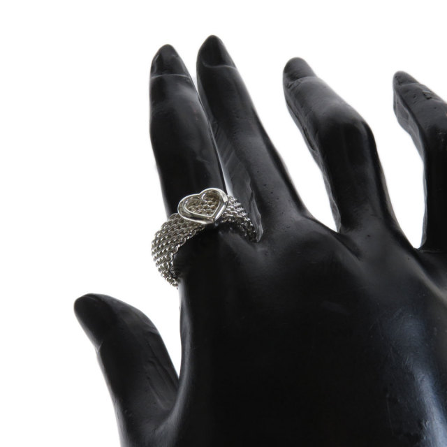 TIFFANY&Co. ティファニー サマセットハート メッシュ リング・指輪 
