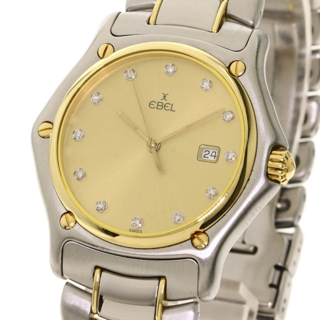 EBEL エベル クラシックウェーブ 12P ダイヤモンド 腕時計 ステンレス  