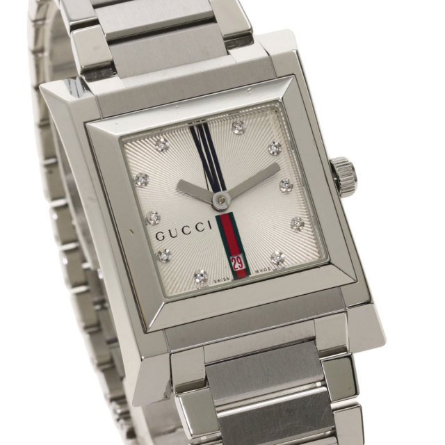 GUCCIグッチ111Jスクエアファイス腕時計ステンレススチール/SS