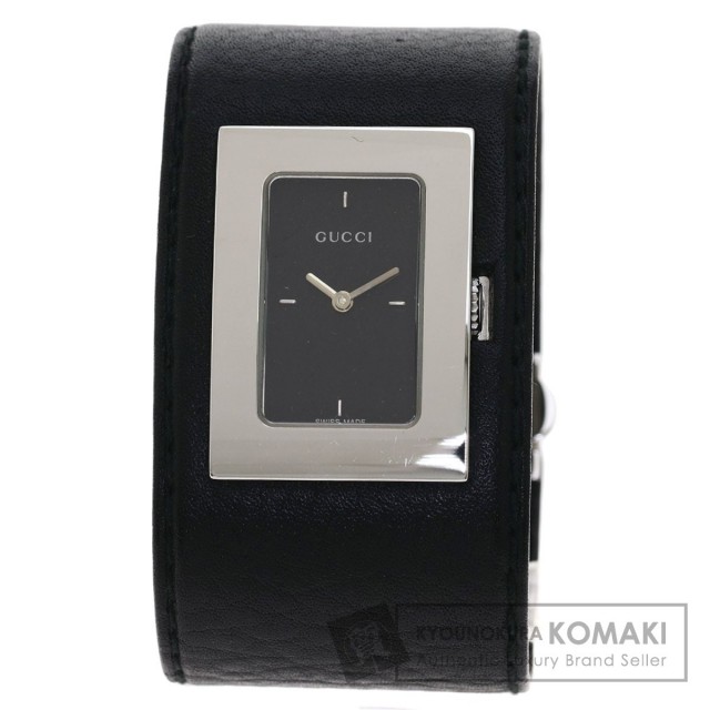 GUCCIグッチ7800Lバングル腕時計ステンレススチール/革