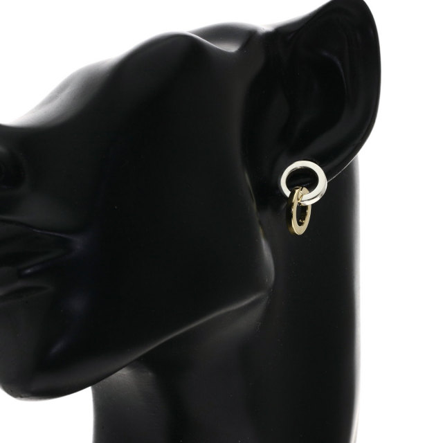 TIFFANY&Co. ティファニー ダブルサークル ピアス K18イエローゴールド  