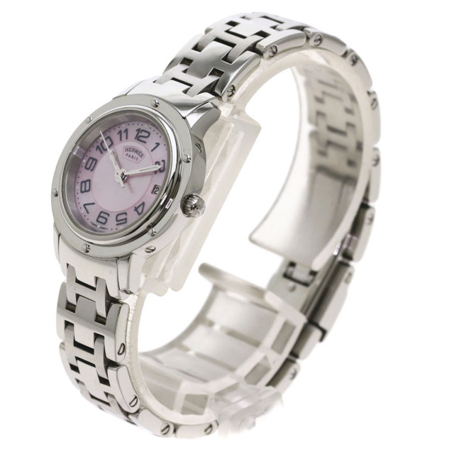 A 貰い CP1.210 2887818 HERMES クリッパー 時計 レディース