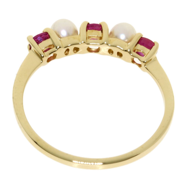 TIFFANY&Co. ティファニー ルビー パール 真珠 リング・指輪 K14  