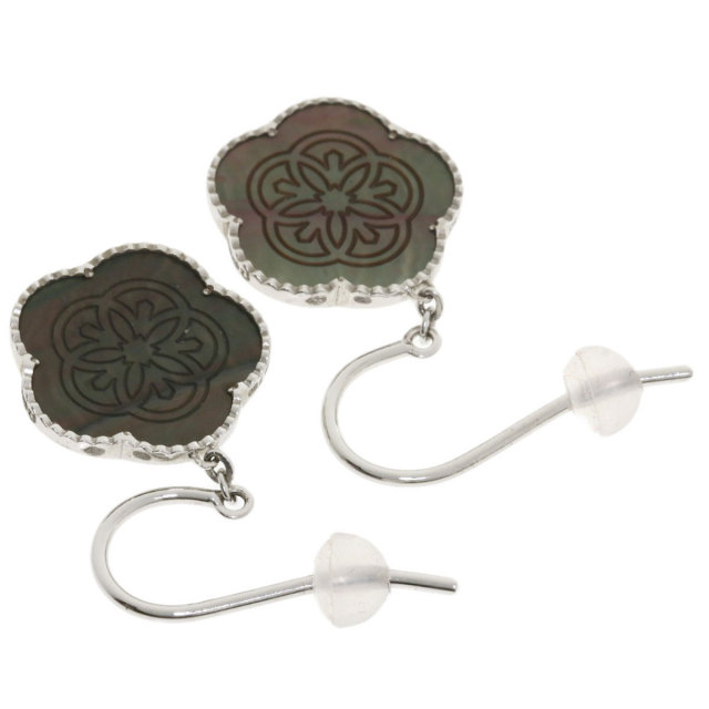 OMEGAオメガオメガマニアフラワーピアスK18ホワイトゴールドレディース 