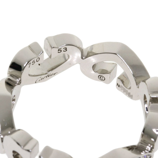 CARTIERカルティエCハートダイヤモンド#53リング・指輪K18ホワイト  