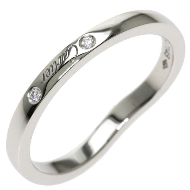 CARTIERカルティエバレリーナ3Pダイヤモンド#52リング・指輪プラチナ 