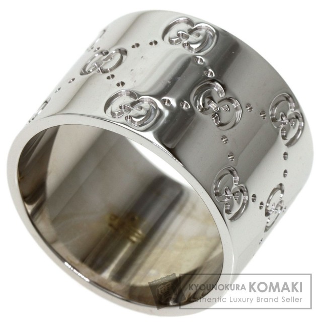 GUCCI グッチ アイコン ワイド #18 リング・指輪 K18ホワイトゴールド  