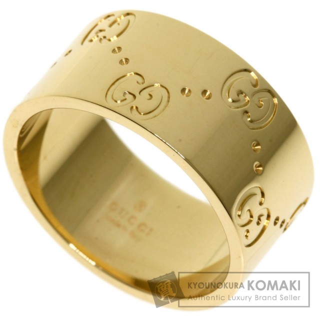 GUCCIグッチアイコンワイド#13リング・指輪K18イエローゴールドレディース