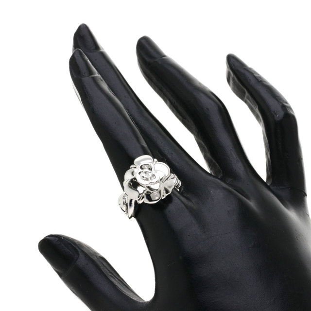 CHANEL シャネル カメリアリング リング・指輪 K18ホワイトゴールド  