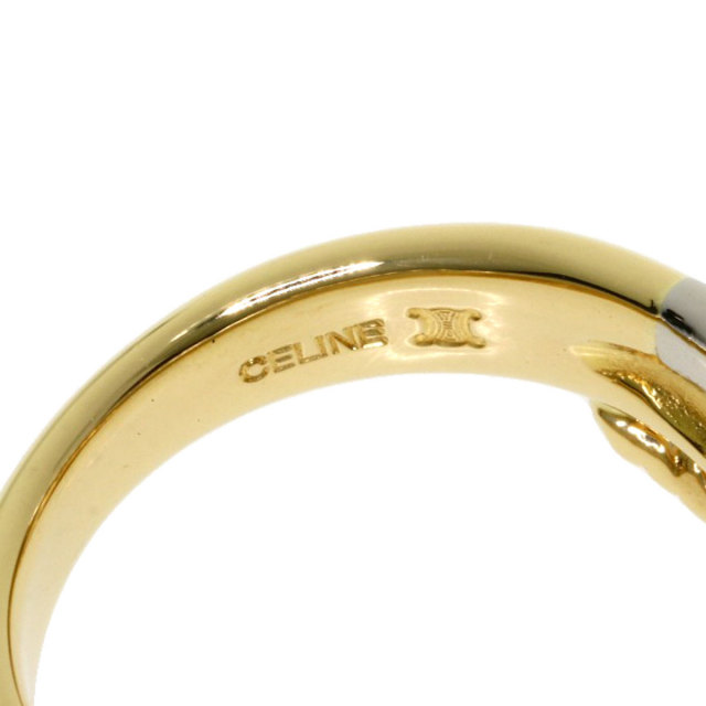 直営ラッピング対応！CELINE ゴールド ペタルリング CELINE セリーヌ コンビデザイン リング・指輪 K18イエロー