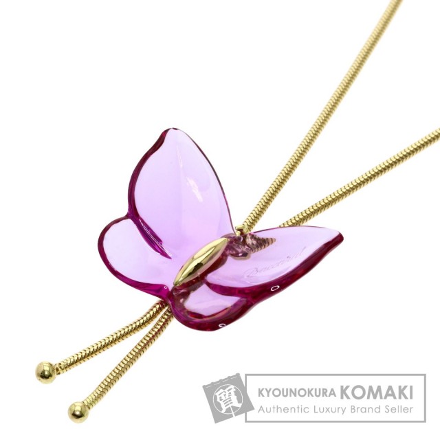 Baccaratバカラバタフライモチーフネックレスクリスタル/K18YGレディース 