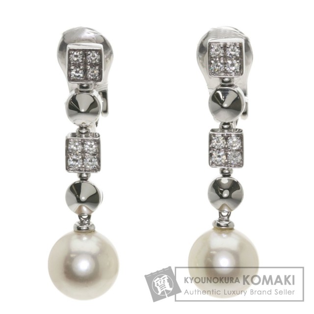 BVLGARIブルガリルチアパール真珠ダイヤモンドピアスK18ホワイト  