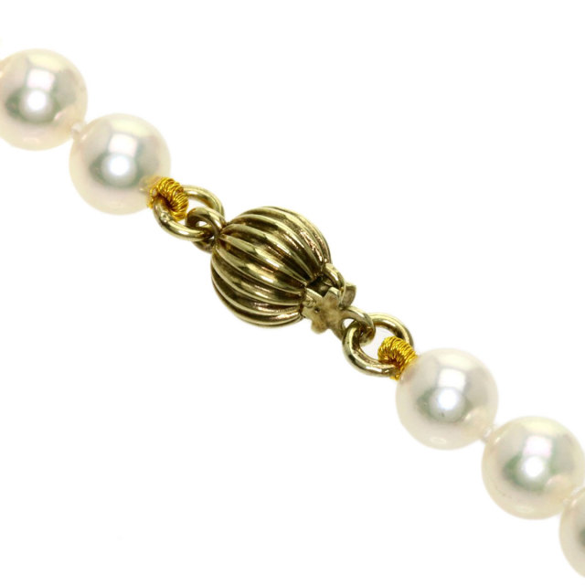 MIKIMOTO ミキモト サンゴ 珊瑚 パール 真珠 ネックレス K14イエロー  