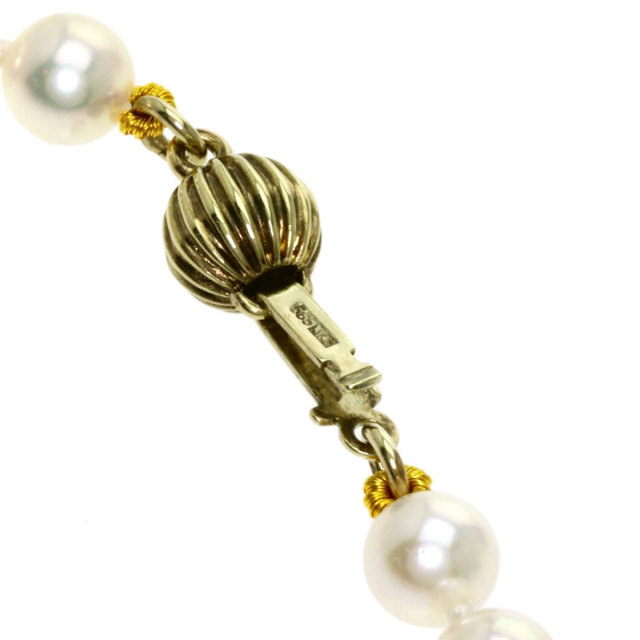 MIKIMOTO ミキモト サンゴ 珊瑚 パール 真珠 ネックレス K14イエロー  