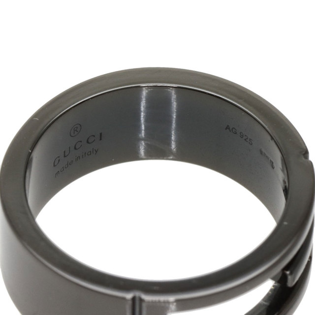GUCCI グッチ Gロゴ ブラックルテニウム 未使用 #18 リング・指輪  