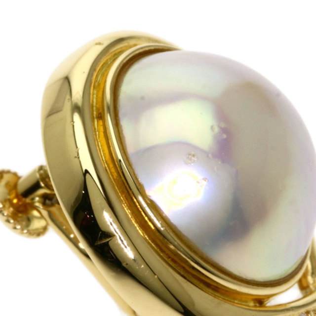 TASAKI タサキ マベパール 真珠 ダイヤモンド イヤリング K18イエロー  