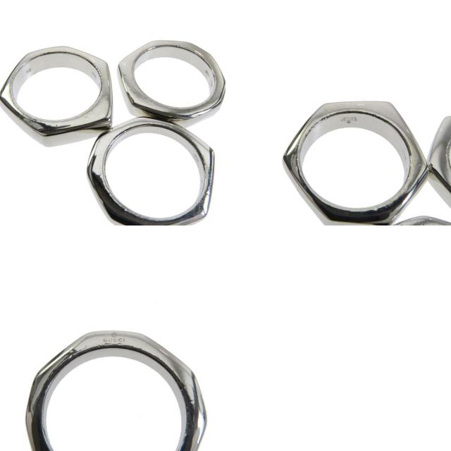 GUCCI グッチ トリプルヘキサゴン 3本セット リング・指輪 シルバー  