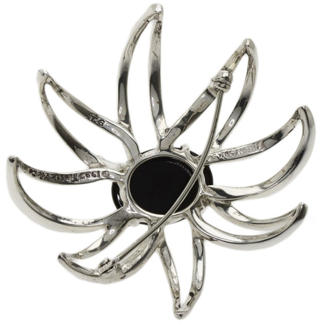 TIFFANY&Co. ティファニー ファイヤーワークス オニキス ブローチ  