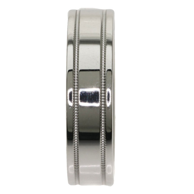 TIFFANY&Co.ティファニーダブルミルグレインリング・指輪プラチナPT950 