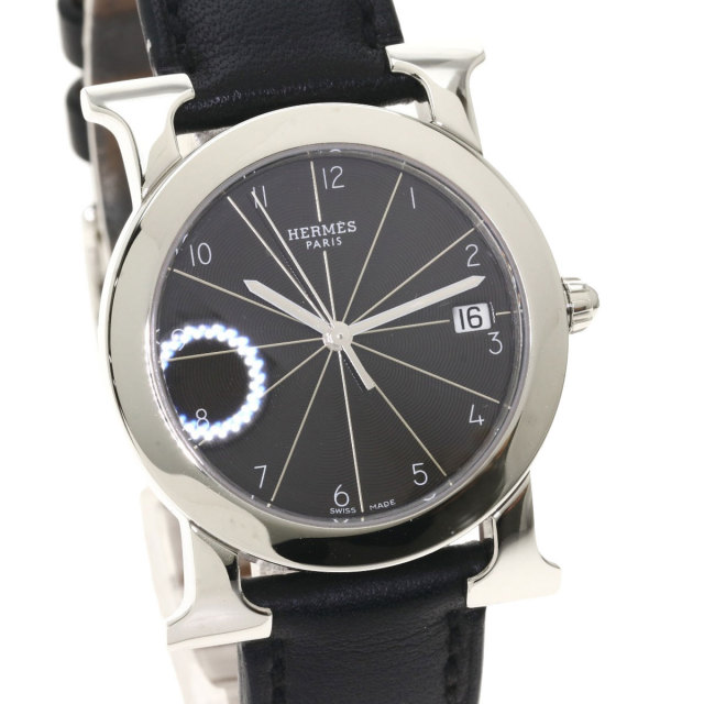 HERMES エルメス HR1.510 Hウォッチ ロンド 腕時計 ステンレス