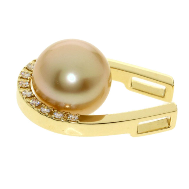 TASAKI タサキ ゴールデンパール 真珠 ダイヤモンド ペンダントトップ 
