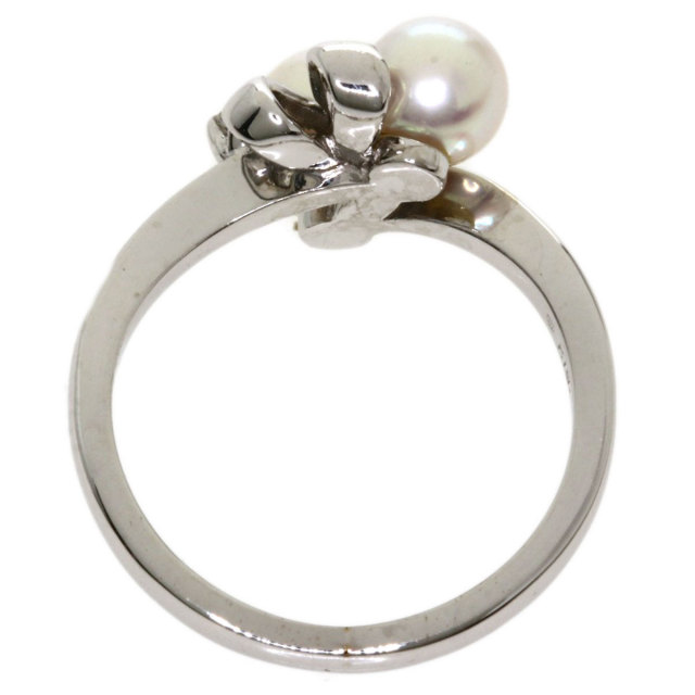 MIKIMOTO ミキモト アコヤパール 真珠 ダイヤモンド ピンキーリング 