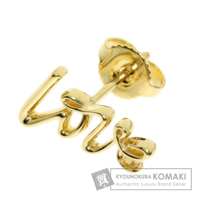 TIFFANY&Co.ティファニーグラフティLOVEシングルピアスK18ピンク  