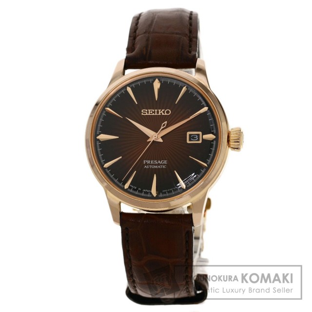 SEIKOセイコー4R35-01T0プレサージュSARY128腕時計GP/革メンズ