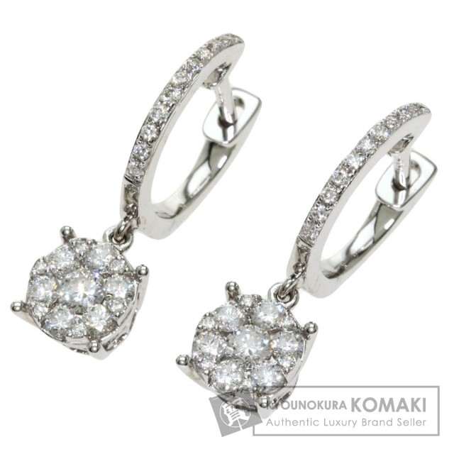 Ponte Vecchio ポンテヴェキオ フープ ダイヤモンド ピアス K18  