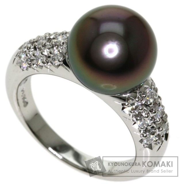TASAKI タサキ ブラックパール 真珠 ダイヤモンド リング・指輪  