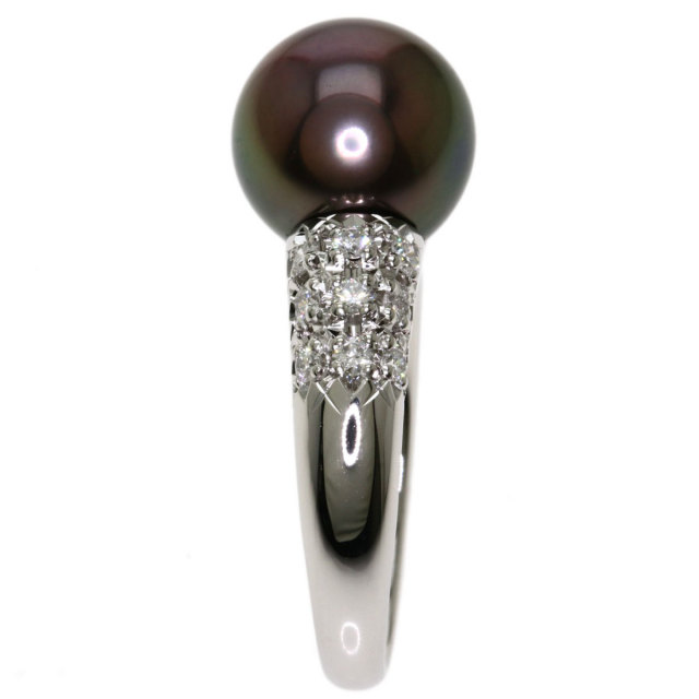 TASAKI タサキ ブラックパール 真珠 ダイヤモンド リング・指輪  