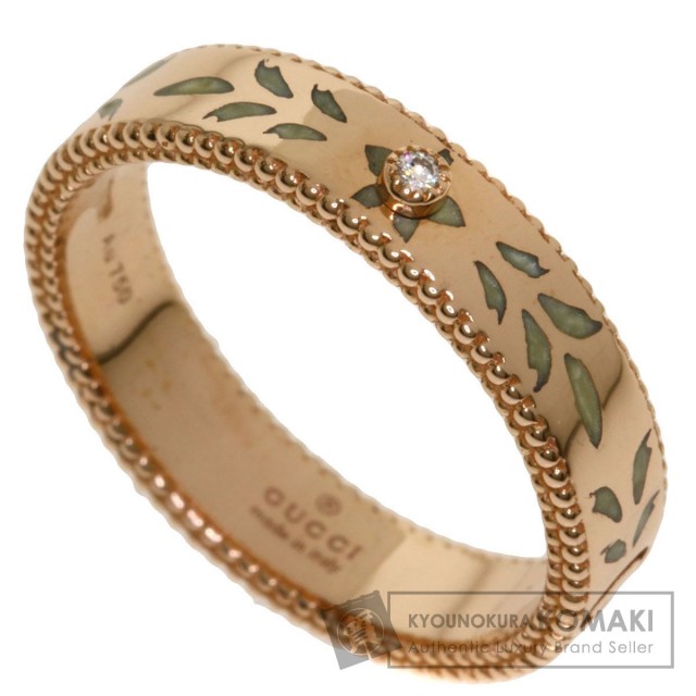 GUCCIグッチアイコンブルームダイヤモンド#11リング・指輪K18ピンク  