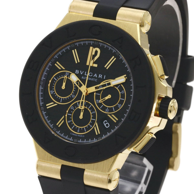 BVLGARI ブルガリ DG42GVCH ディアゴノ クロノグラフ 腕時計 K18