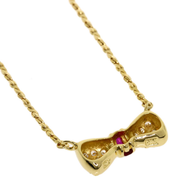 NINA RICCI ニナ・リッチ リボンモチーフ ルビー ダイヤモンド  