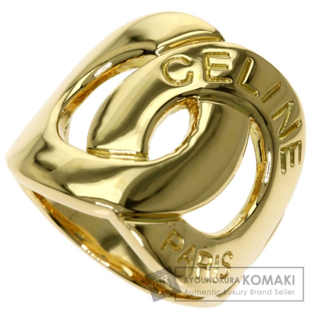 CELINE セリーヌ ロゴモチーフ リング・指輪 K18イエローゴールド  