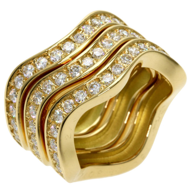 カルティエ　Cartier ネプチューンリング　k18 WG 52 Cartier カルティエ ネプチューンウェーブリング K18 イェロー