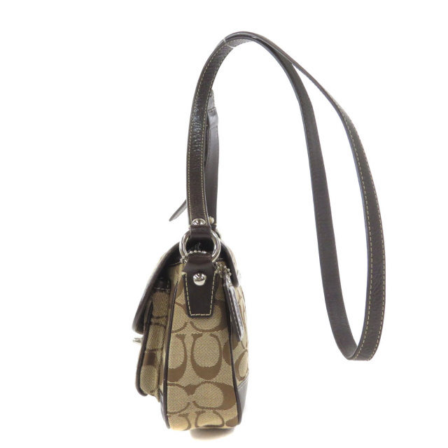 極美品 COACHコーチ バッグ キャンバス レザー シグネチャー