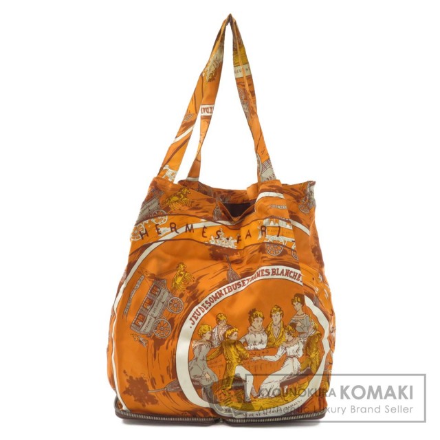HERMES エルメス シルキーポップ エコバッグ トートバッグ シルク 