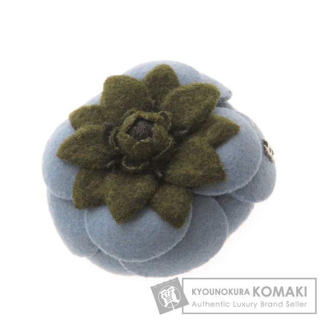 CHANEL シャネル コサージュ フラワーデザイン ブローチ ウール レディース 